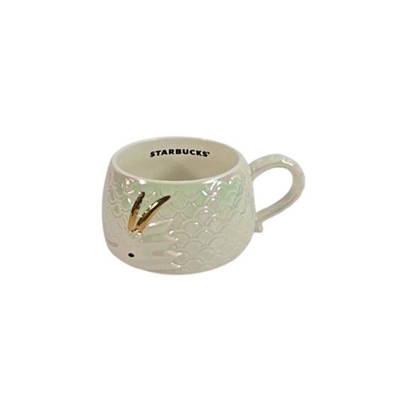 Starbucks 2024 Iridescent Mermaid Tail Mug 14oz Pearl Ceramic Coffee Cup - Picture 1 of 6